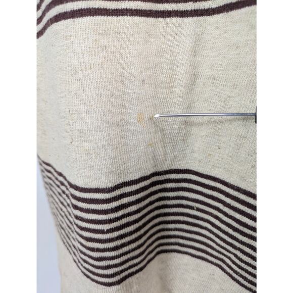 Christian de Castelnau Womens L Top Oversized Striped Vintage Pullover Shirt - Picture 6 of 10